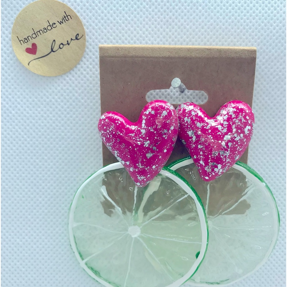 Home made lime earrings ! 💕💕